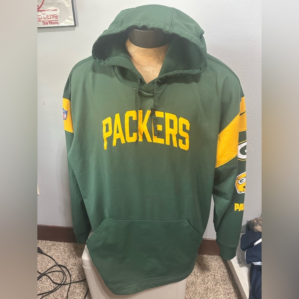 Nike DriFit Green Bay Packers Crewneck Hoodie - Men's 3XL
